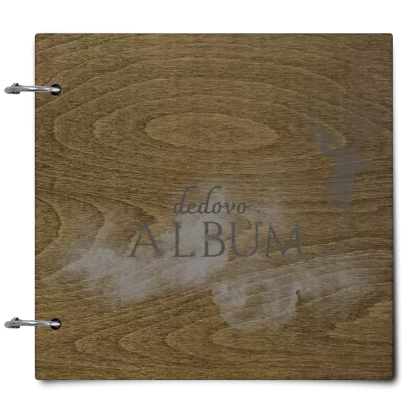 Drevený album so sponami Jeleň s menom