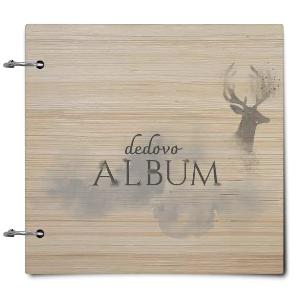 Drevený album so sponami Jeleň s menom