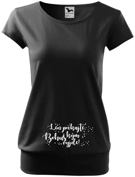 Tehotenské tričko Len počkajte, kým vyleze s vlastním menom 