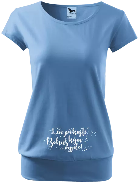 Tehotenské tričko Len počkajte, kým vyleze s vlastním menom 