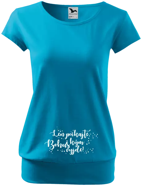 Tehotenské tričko Len počkajte, kým vyleze s vlastním menom 