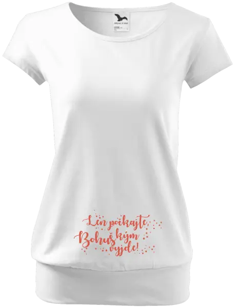 Tehotenské tričko Len počkajte, kým vyleze s vlastním menom