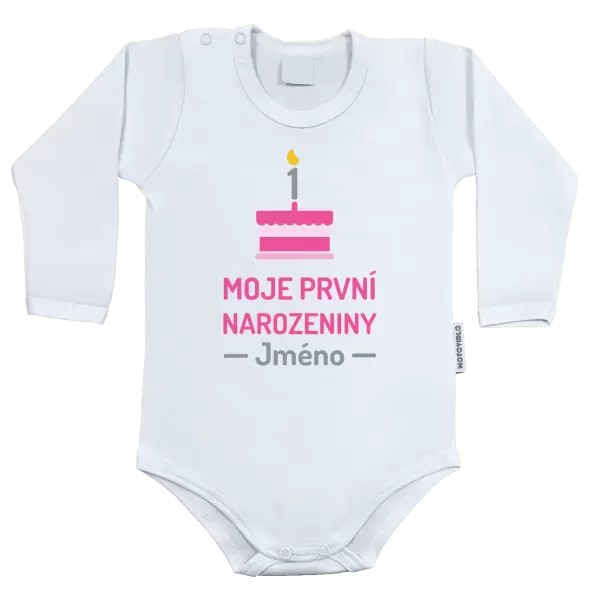 Dětské body Moje první narozeniny se jménem