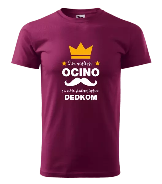 Pánske tričko Len najlepší ocino sa môže stať najlepším dedkom