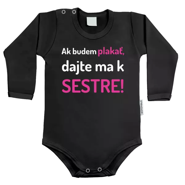 Detské body Ak budem plakať, dajte ma k sestre