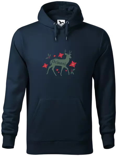 Pánska mikina Jeleň s kvetinami - otec