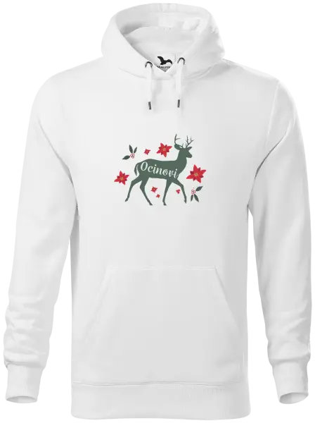 Pánska mikina Jeleň s kvetinami - otec