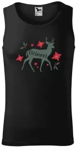 Pánske vianočné tielko Jeleň s kvetinami - otec