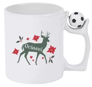 Vianočný hrnček Jeleň s kvetinami - otec