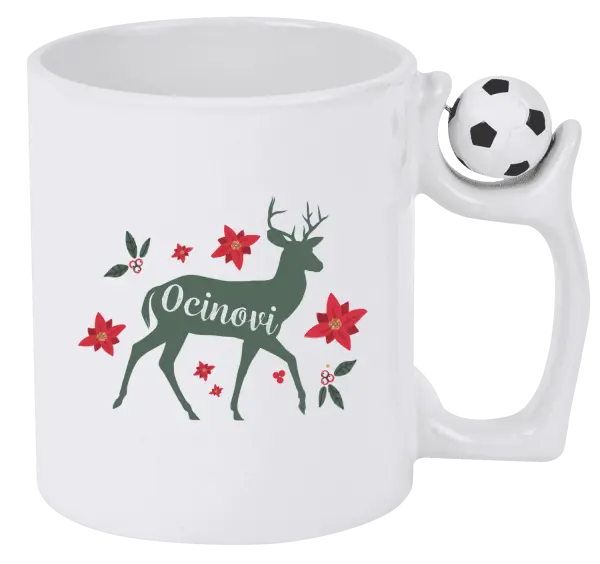 Vianočný hrnček Jeleň s kvetinami - otec