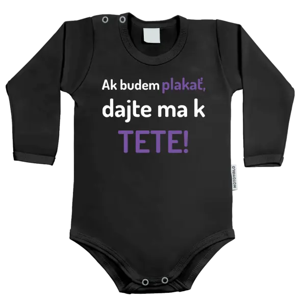 Detské body Ak budem plakať, dajte ma k tete