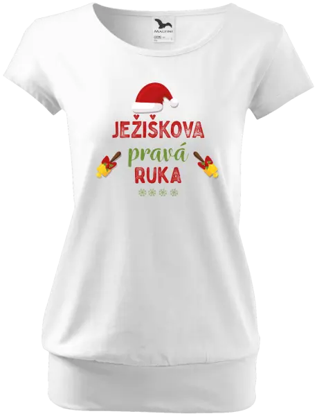 Dámske vianočné tričko Ježiškova pravá ruka