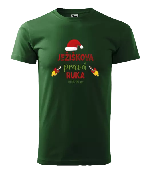 Pánske vianočné tričko Ježiškova pravá ruka