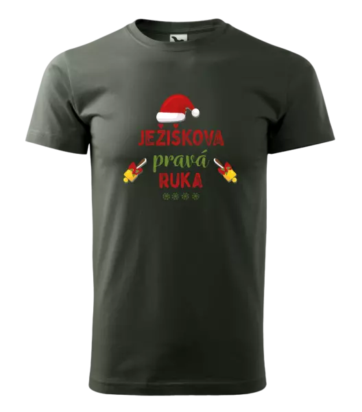 Pánske vianočné tričko Ježiškova pravá ruka
