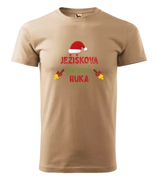 Pánske vianočné tričko Ježiškova pravá ruka