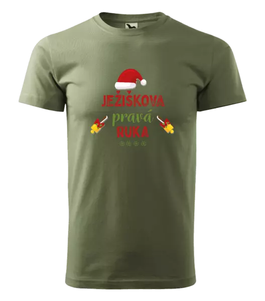 Pánske vianočné tričko Ježiškova pravá ruka