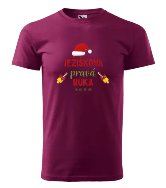 Pánske vianočné tričko Ježiškova pravá ruka