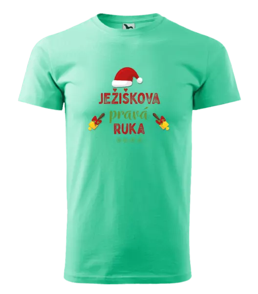 Pánske vianočné tričko Ježiškova pravá ruka