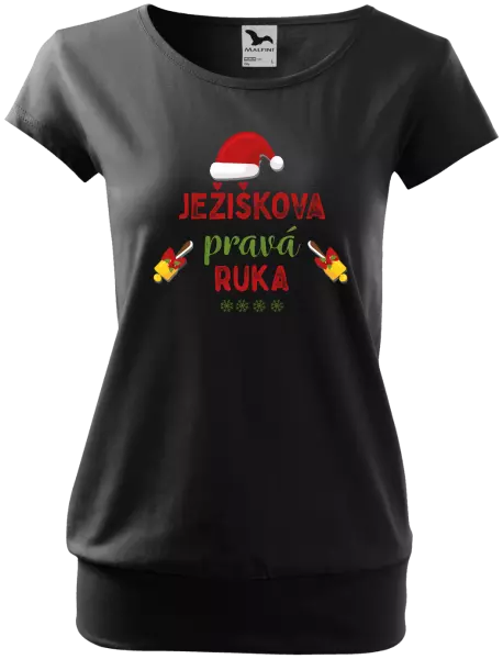 Vianočné tehotenské tričko Ježiškova pravá ruka