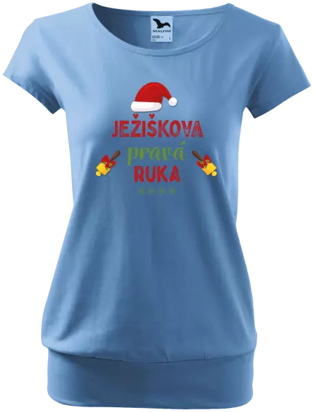 Vianočné tehotenské tričko Ježiškova pravá ruka