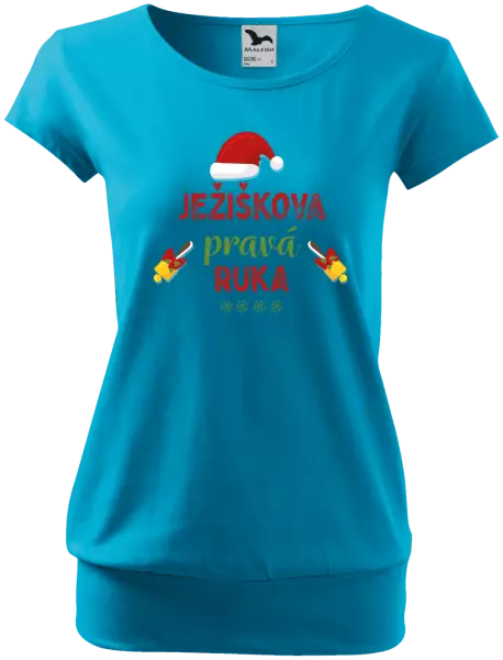 Vianočné tehotenské tričko Ježiškova pravá ruka