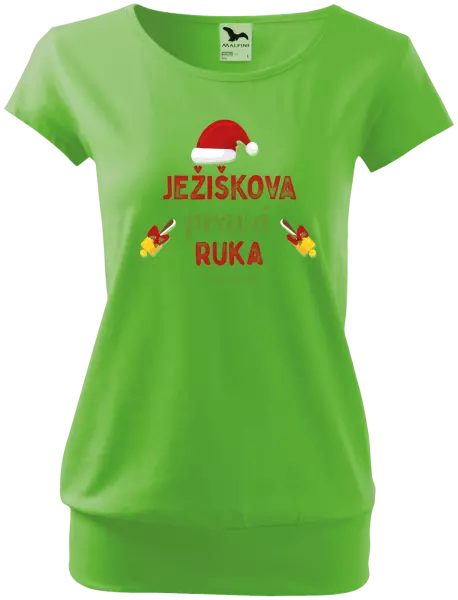 Vianočné tehotenské tričko Ježiškova pravá ruka