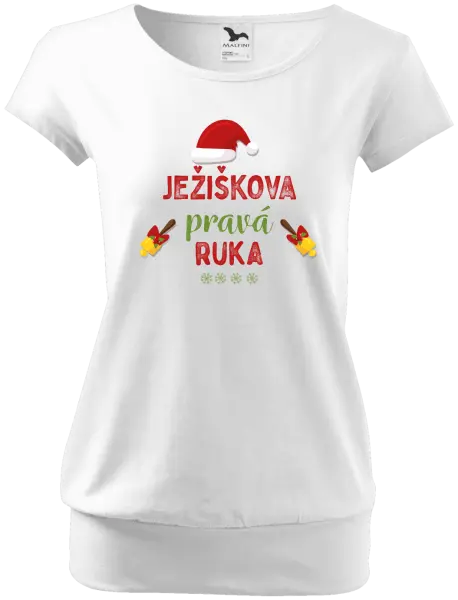 Vianočné tehotenské tričko Ježiškova pravá ruka