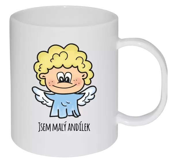 Plastový hrnek Jsem malý andílek