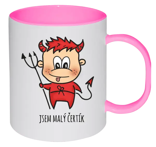 Plastový hrnek Jsem malý čertík