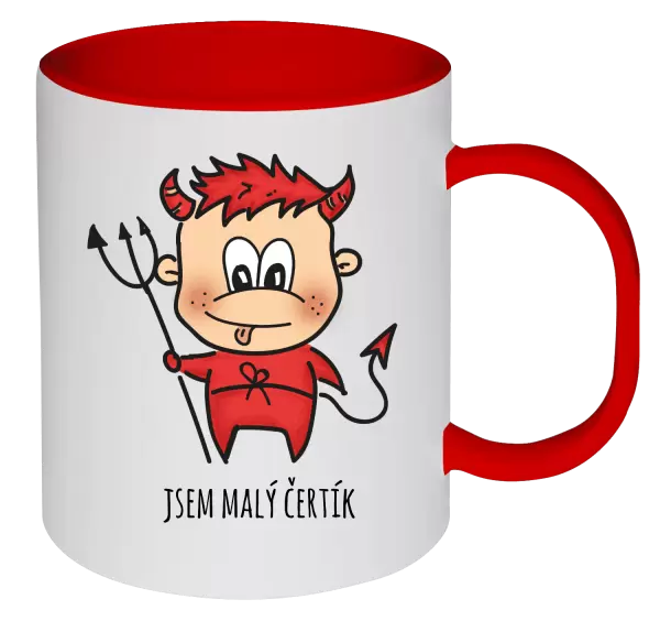 Plastový hrnek Jsem malý čertík