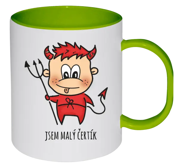 Plastový hrnek Jsem malý čertík