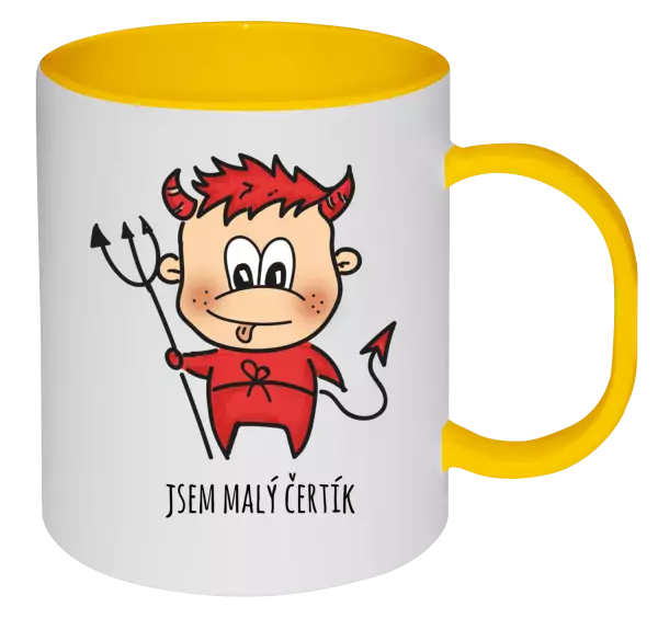 Plastový hrnek Jsem malý čertík