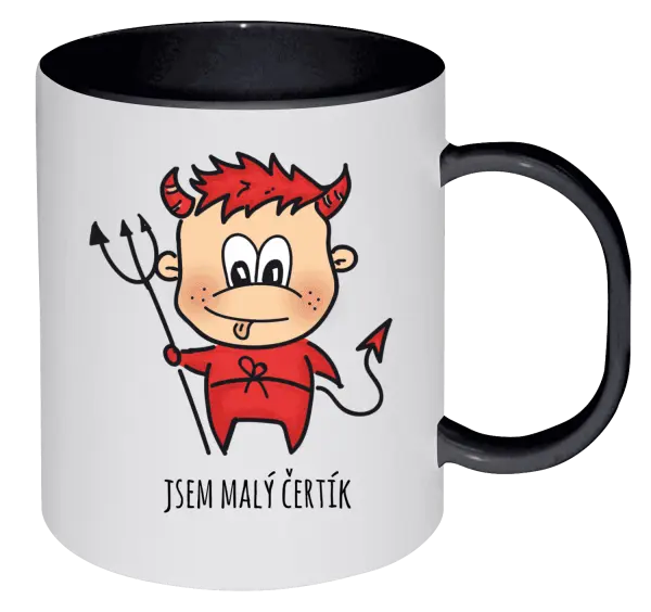Plastový hrnek Jsem malý čertík