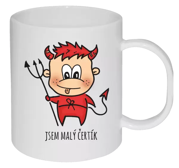 Plastový hrnek Jsem malý čertík