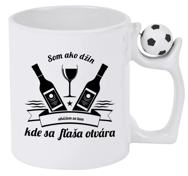 Hrnček Som ako džin, ukážem sa tam, kde sa fľaša otvára