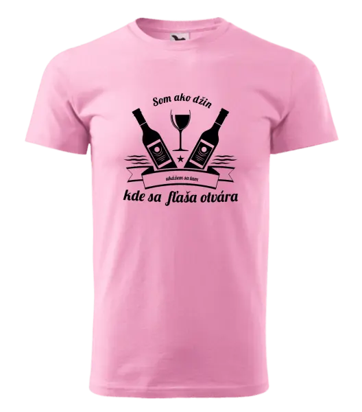 Pánske tričko Som ako džin, ukážem sa tam, kde sa fľaša otvára