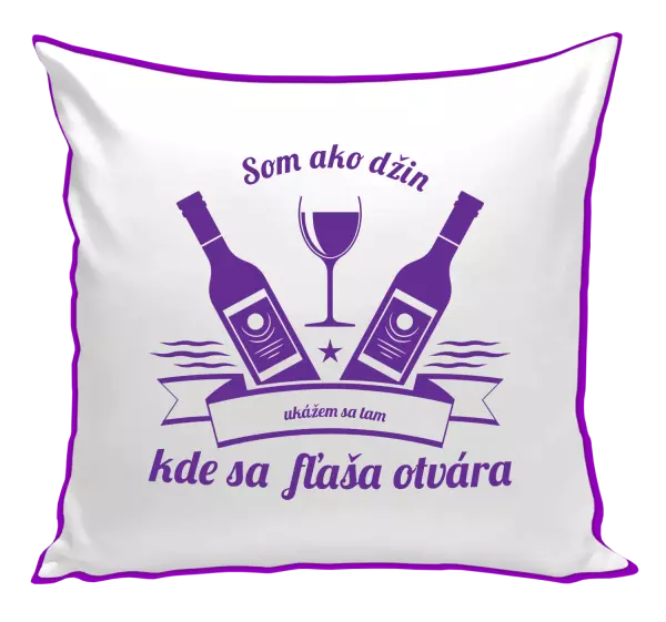 Vankúš Som ako džin, ukážem sa tam, kde sa fľaša otvára