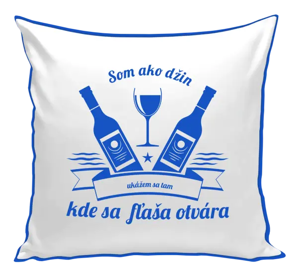 Vankúš Som ako džin, ukážem sa tam, kde sa fľaša otvára