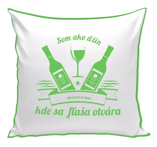 Vankúš Som ako džin, ukážem sa tam, kde sa fľaša otvára