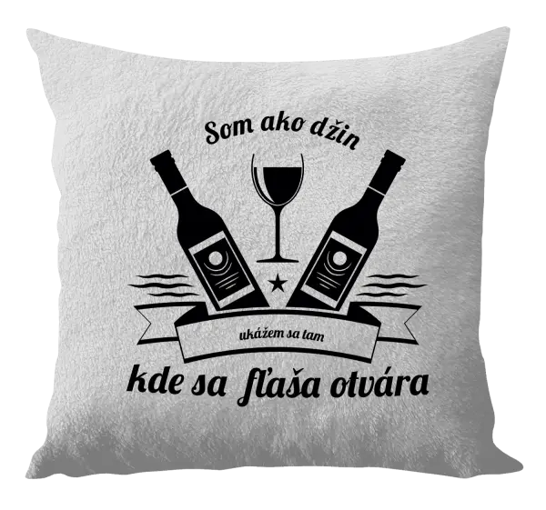 Vankúš Som ako džin, ukážem sa tam, kde sa fľaša otvára