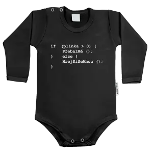 Dětské body s dlouhým rukávem Programátorovo dítě