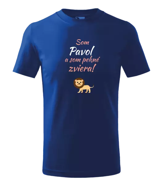 Detské tričko Som meno a som pekné zviera! Lev