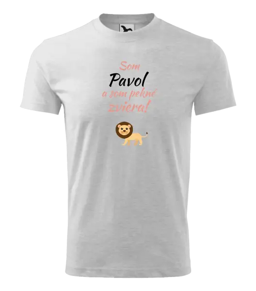 Detské tričko Som meno a som pekné zviera! Lev