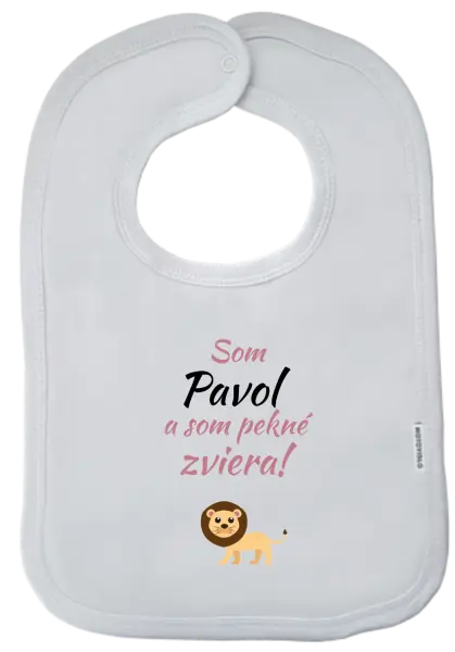 Detský podbradník Som meno a som pekné zviera! Lev