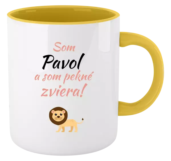 Hrnček  Som meno a som pekné zviera! Lev