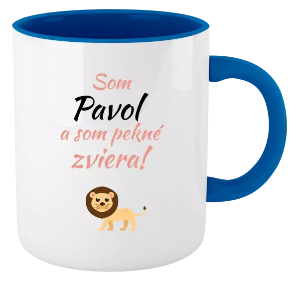 Hrnček  Som meno a som pekné zviera! Lev