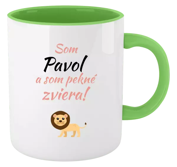 Hrnček  Som meno a som pekné zviera! Lev