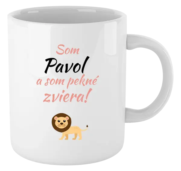 Hrnček Som meno a som pekné zviera! Lev