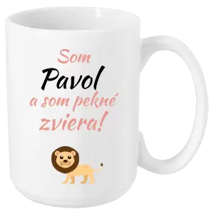 Hrnček Som meno a som pekné zviera! Lev