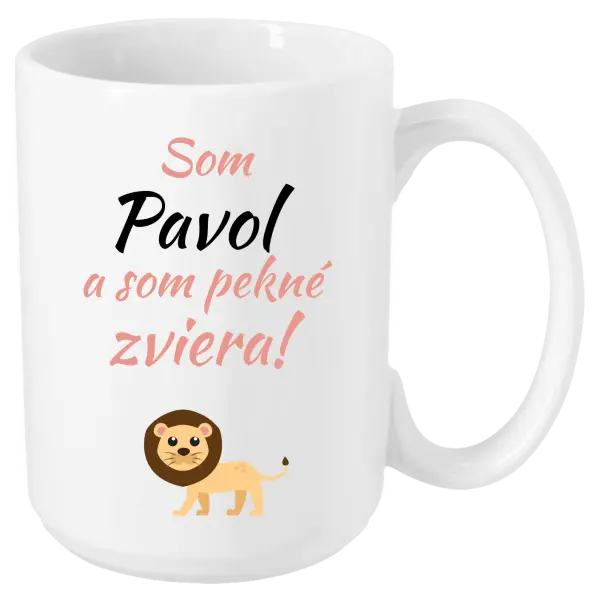 Hrnček Som meno a som pekné zviera! Lev